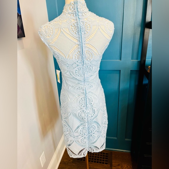 Eyelet light blue dress. - Picture 2 of 4